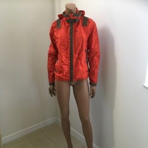 RLX Ralph Lauren black label orange windbreaker S